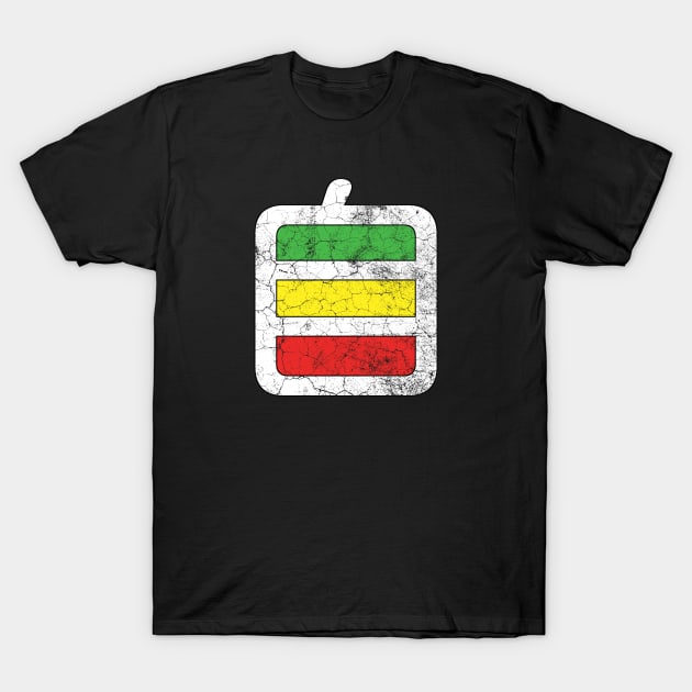 Kanji/Hanzi, "Self", Red Yellow Green T-Shirt by Decamega